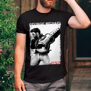 George Michael Faith 2017 Bay Island Black Graphic T-Shirt
